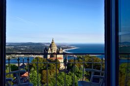 Pousada Viana do Castelo: Blick auf die Basilika Santa Luzia, Stadt & Küste